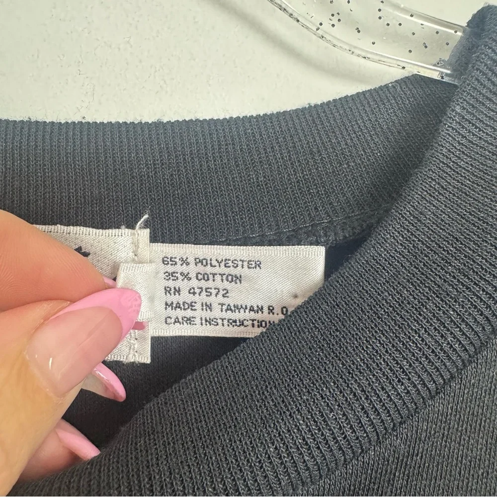 DUET | Vintage Black Tropical Hammock Island Beach Tee Women’s Size Small - Picture 8 of 9